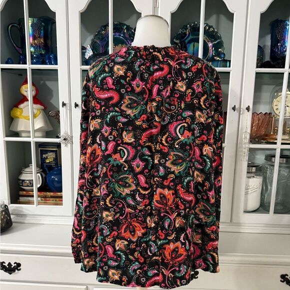 Croft & Barrow Colorful Paisley Women's Top Plus Size 1X - Picture 6 of 9